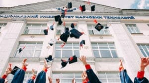 Students Celebrating Graduation Day