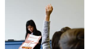 Student raising their hand