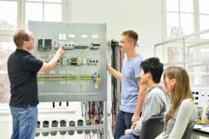 technical vocational training in industry: young apprentices and trainers in the classroom