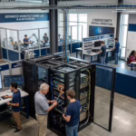 Community college students working with advanced AI computing infrastructure as NSF launches regional AI infrastructure hubs.