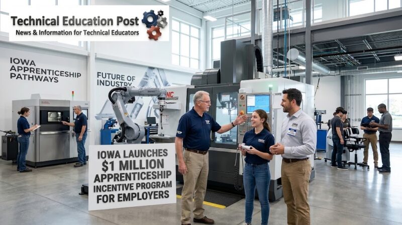 Iowa launches LaunchRA, a $1 million-plus apprenticeship initiative offering eligible employers up to $3,000 per retained apprentice.