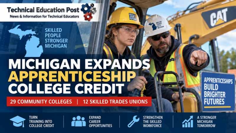 Michigan Expands College Credit for Skilled Trades Apprentices Across 29 Community Colleges