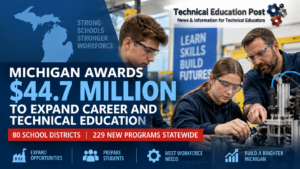 Michigan awards $44.7 million in CTE grants to expand career and technical education programs across 80 school districts.